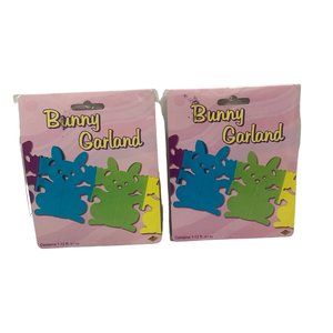 Vintage Beistle Easter Bunny Garland Lot of 2